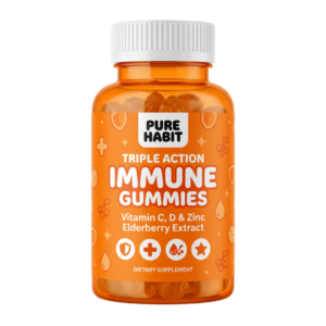 Purehabit Triple Action Immune Gummies with vitamins for immune system support