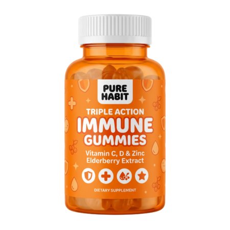 Purehabit Triple Action Immune Gummies with vitamins for immune system support