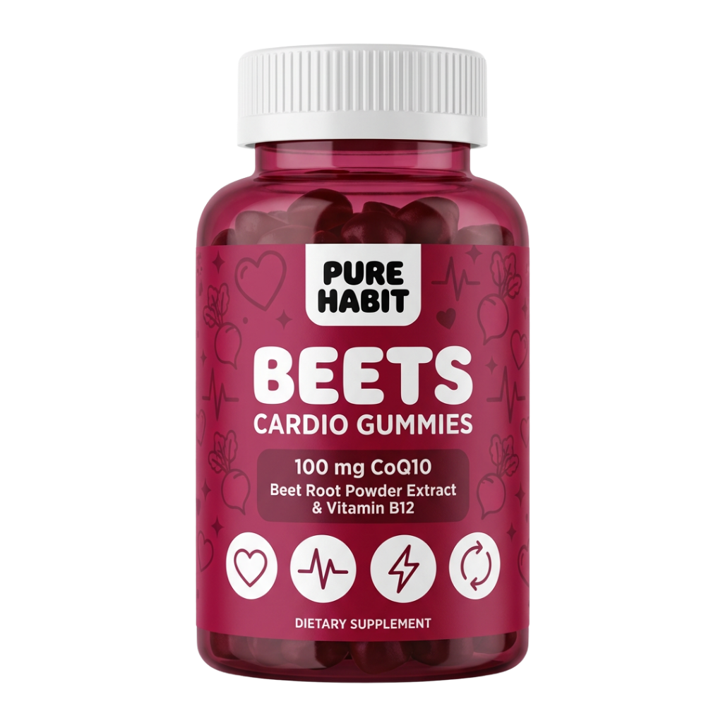 Purehabit Beets Cardio Gummies for heart health and circulation support